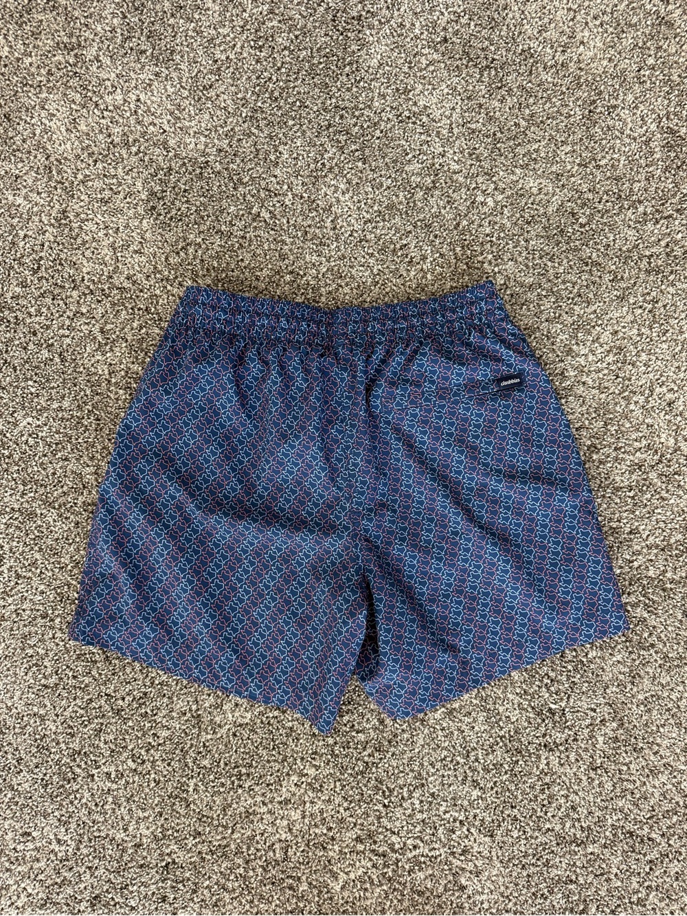 chubbies Navy Blue Geometric Swim Trunks